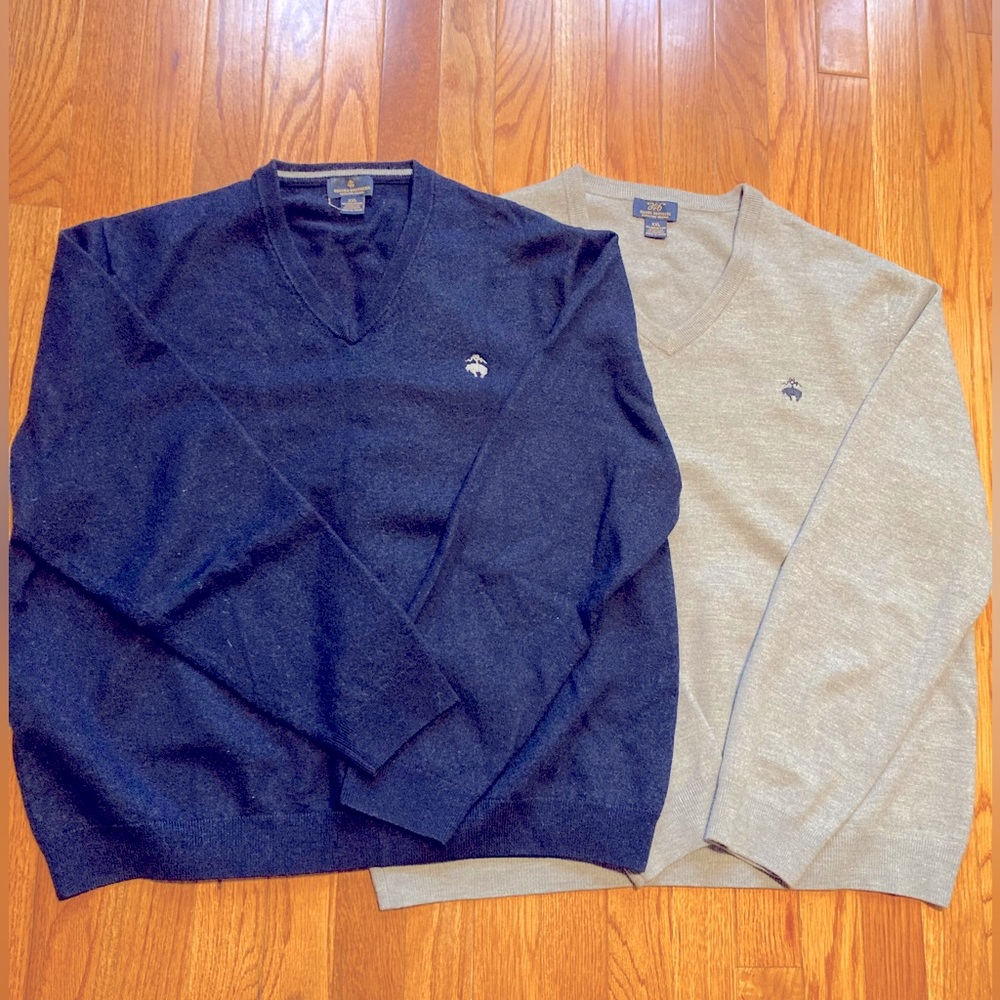 2 Brooks Brothers Merino Wool Sweaters.